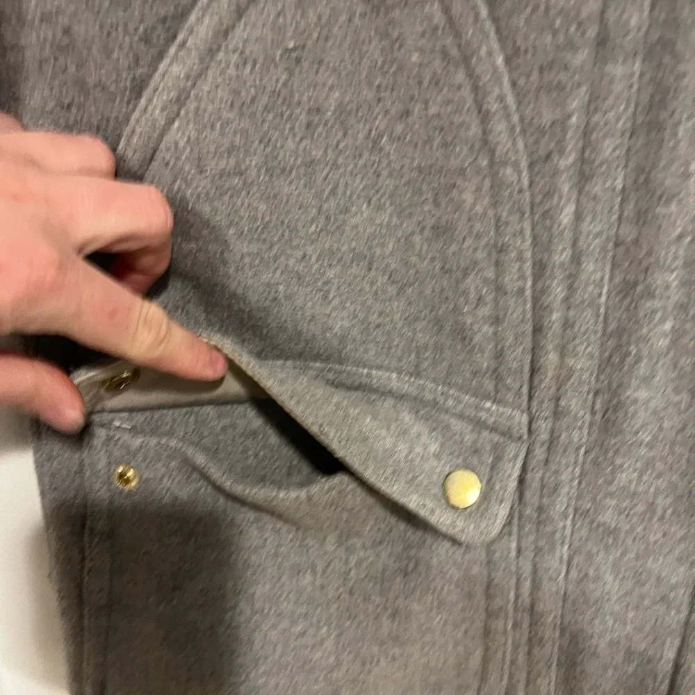 J Crew Grey Wool Parka Jacket Size 00
